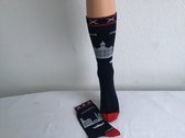 Huis design sokken - Boot sokken -  1 Paar Heren Katoenen Sokken - Kleur Blauw - Maat 40-46