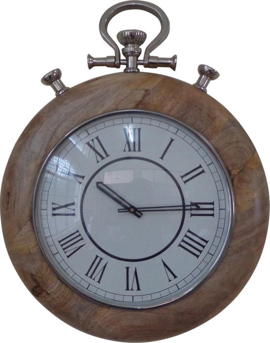 Horloge murale Wallet2 forme ronde en bois dia 50cm
