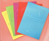 5 kleuren/insteekmappen met venster/ paper/ 30 stuks/ 22x31/ 120g/m2/ window folders/ recycled paper
