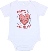 Romper met tekst "Dad's little sweetheart" 74/80