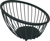 Veluw® Fruitmand Metaal Zwart - Luxe Fruitschaal - Tafelaccessoires - Schuin Model - Ø28 x (H)10-18cm