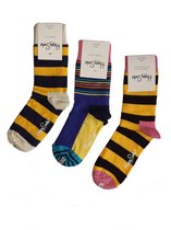 Happy Socks - Gestreept Multicolor - 3 Pack - Maat 36-40