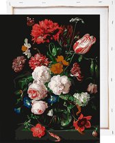 Bloemen in een vaas - Schilderen op nummer - Met frame - 40x50 cm