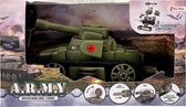 Toi-Toys Militaire Tank - 23 cm - Groen