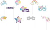 Unique Fotodecoraties Unicorn Multicolor 29 Cm 8 Stuks