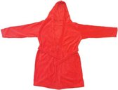 Badjas - Rood- Polyester - Maat 134 / 140