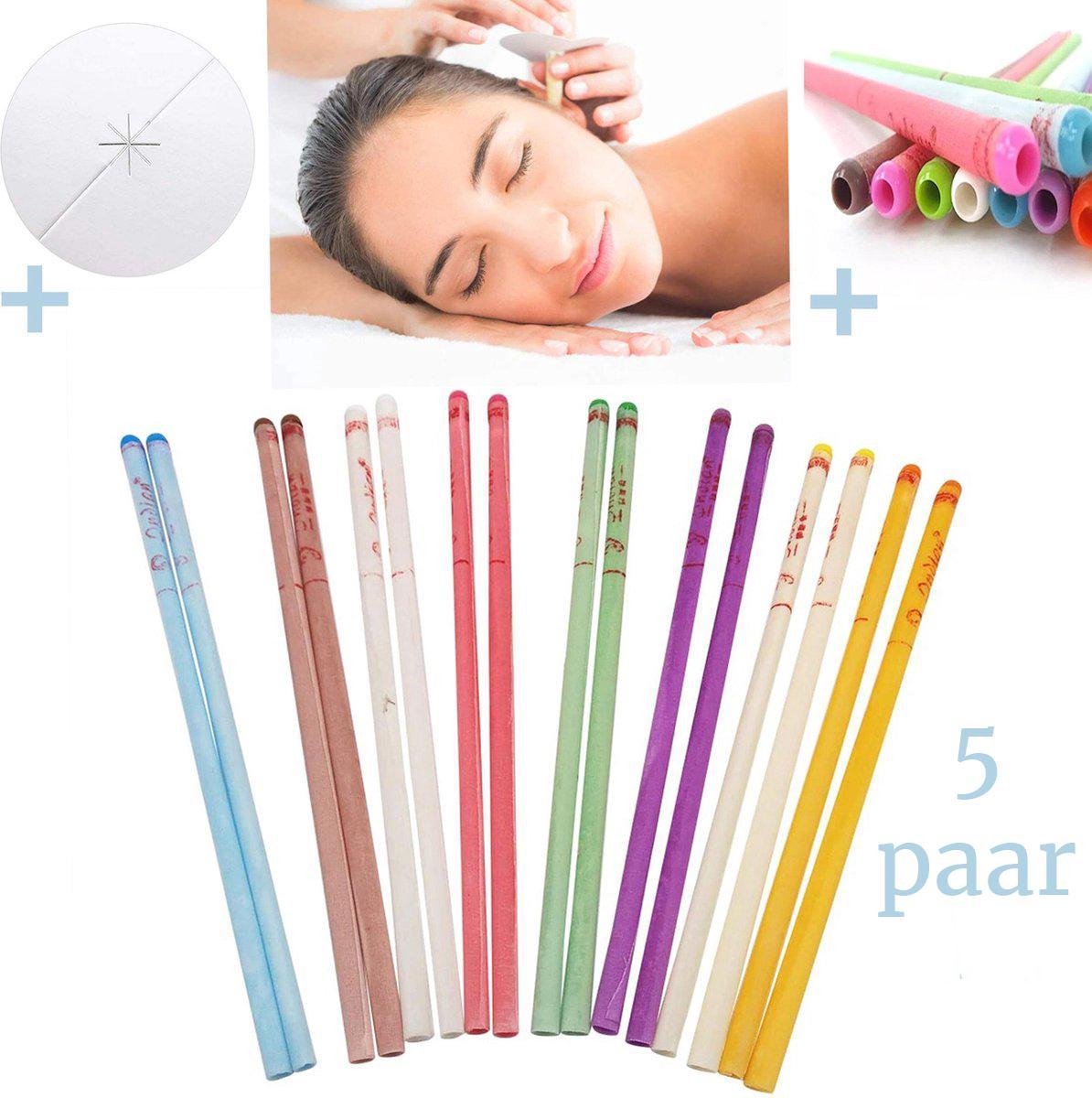 Goedkoopste Natuurlijke Oorkaarsen - 10 stuks - 5 paar - Oor reiniger - Oorsmeer Verwijderaar - Earwax Remover - Oorkaars
