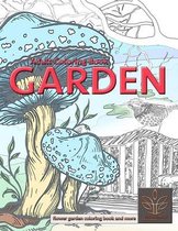 GARDEN Adult Coloring Book. Flower garden coloring book and more