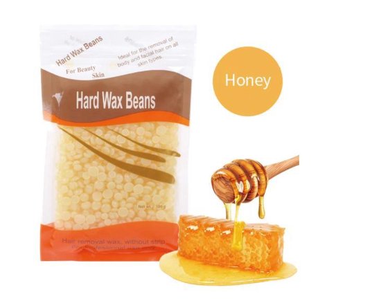 Calamiteit verwijderen glas Hard Wax Beans honing - 100 gram - Hars - Wax korrels - Ontharen lichaam en  gezicht -... | bol.com