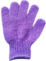 1 Stuk - Scrubhandschoen - Washandje - Scrub handschoen - Paars - Handschoen om mee te scrubben - Huidverzorging - Scrubhandschoen voor onder de douche - Douchehandschoen - Washandje met scru