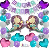 Mermaid Versiering - Zeemeermin Versiering -  Kinderverjaardag Versiering - Kinderfeestje - Versiering Verjaardag - LaFiesta®