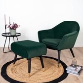 Baytex Velvet Voetenbank Capri Groen