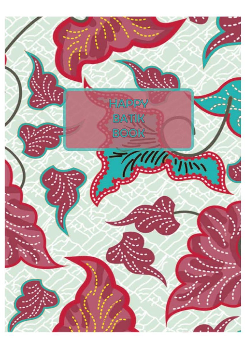 A4 Notitieboek | Batik | Indonesisch Patroon | Turquoise Roze | Blanco | Softcover | 100 grams papier | Vulpen geschikt | Dagboek | Werk | Studie | School | Schrijven | Tekenen | Doelen | Motivatie | Affirmaties | Cadeau | Bali | Boekenlegger