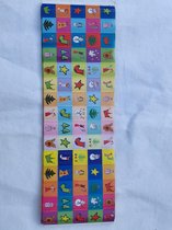 tractatie stickers  2x2cm  (1500 stuks)