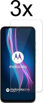 Beschermglas Motorola One Fusion+ Screenprotector - Motorola One Fusion+ Screen Protector Glas - 3 stuks