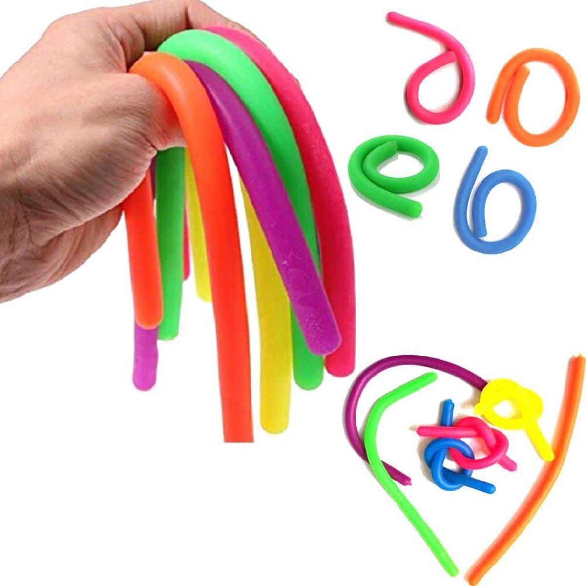 Premium Regenboog Noodle Strings / Stretchy Strings / Monkey Noodles