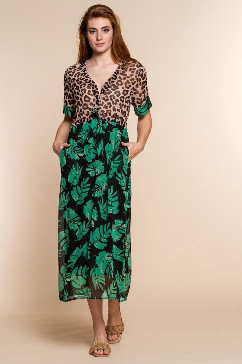 Geisha Dress Combi Leopard & Leaves - XS | bol.com