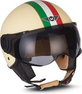 MOTO H45 V Venetië Creme, jethelm, scooterhelm, motorhelm, L, hoofdomtrek 59-60cm