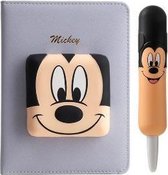 Mickey Mouse Cadeau Set - Schrift - Pen - Schoolset - Gift Set - Notitieboek - Pluche Kaft - Kinder Cadeau