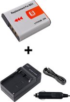 Lader voor Sony NP-BG1 plus accu	 Geschikt voor thuis (wereldwijd) en in de auto . Aanbieding