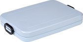 Mepal Lunchbox Take a Break flat – Geschikt voor 4 boterhammen – Nordic blue – Past perfect in een laptoptas – lunchbox voor volwassenen