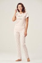 Pijadore - Dames Pyjama Set, Korte Mouwen Roze - XL