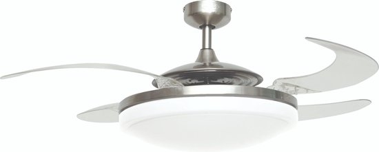 LT Luce Design Plafondventilator met lamp - Ø122 cm - Met afstandsbediening  - Chroom | bol.com