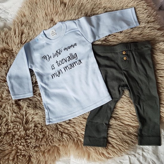 MM Baby pakje cadeau geboorte jongen set met tekst liefste mama aanstaande zwanger kledingset pasgeboren unisex Bodysuit | Huispakje babyset kraamcadeau  babygeschenk babygeschenkset kraampakket aankondiging bekendmaking zwangerschap