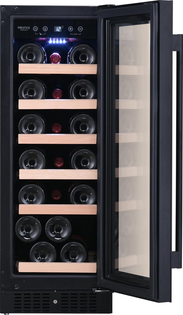 Temptech PRESX30SB Wijnkoelkast 19 Flessen 1 Zone - afbeelding 3