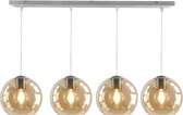Olucia Mary - Hanglamp - Amber/Chroom - E27