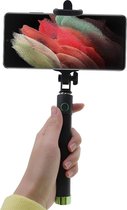Shop4 - Samsung Galaxy S21 Ultra Selfie Stick Bluetooth Groen