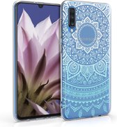 kwmobile telefoonhoesje voor Samsung Galaxy A70 - Hoesje voor smartphone in mintgroen / wit / transparant - Indian Sun design