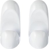 Haceka Uno Handdoekhaken Kunststof Wit set 2 stuks - Pakket met 4x 2 stuks