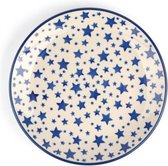 Bunzlau Castle | Ontbijtbord Ø: 20 cm - White Stars | Handgemaakt - Bord