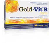 Gold-Vit B™ Forte 60 tabs, complex van B-vitamines, om het haar, de huid, de nagels en zenuwstelsel, BEVAT GEEN TITAANDIOXIDE!
