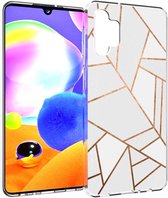 iMoshion Design voor de Samsung Galaxy A32 (5G) hoesje - Grafisch Koper - Wit / Goud