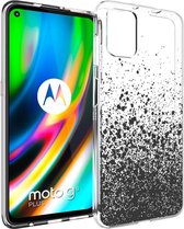 iMoshion Design voor de Motorola Moto G9 Plus hoesje - Spetters - Zwart