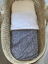 Wieg / co-sleeper dekentje panterprint met welness fleece