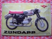 Zundapp- reclame bord - 20 x 30 cm