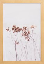JUNIQE - Poster in houten lijst Wild Flowers Iceland 115 -30x45 /Ivoor