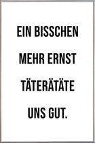 JUNIQE - Poster met kunststof lijst Ernst -60x90 /Wit & Zwart