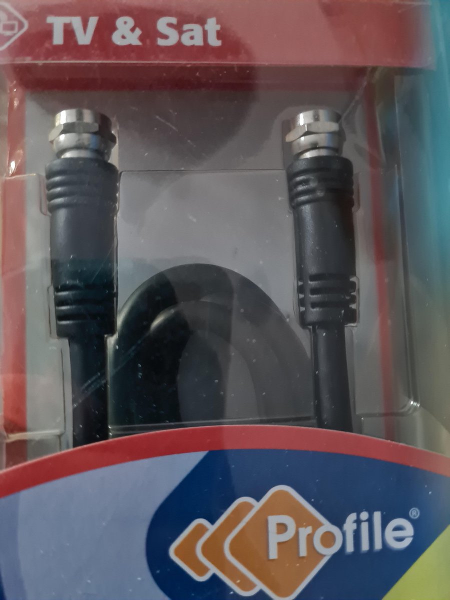 Profile F-connector Snoer - 1,5 m - Zwart