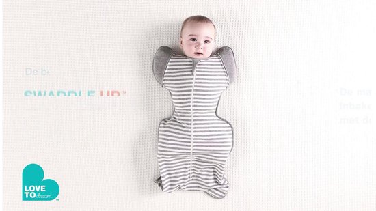 Love to Dream™ Babyslaapzak Swaddle Up™ - Inbakeren afbouwen - Baby 3-6 maanden - 6 - 8,5 kg - All Season - Grijs