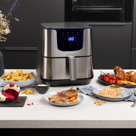 Princess Airfryer Deluxe XXL - Heteluchtfriteuse - 5.5 liter - RVS