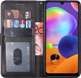 Samsung A32 5G hoesje bookcase zwart - Samsung galaxy A32 5G hoesje bookcase zwart wallet case portemonnee book case hoes cover
