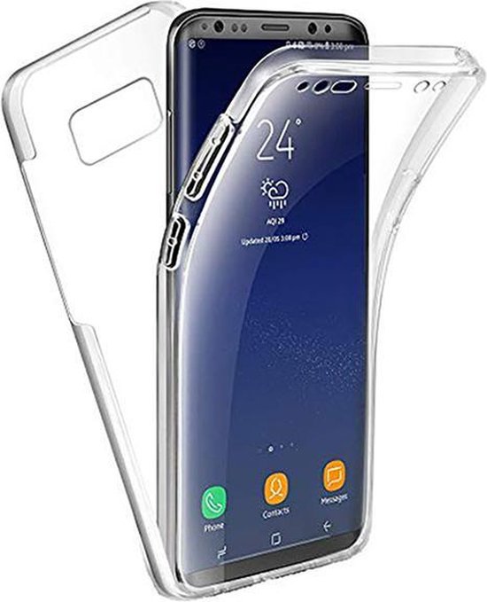 Samsung S8 hoesje 360 graden en screenprotector full body case transparant  protection... | bol.com