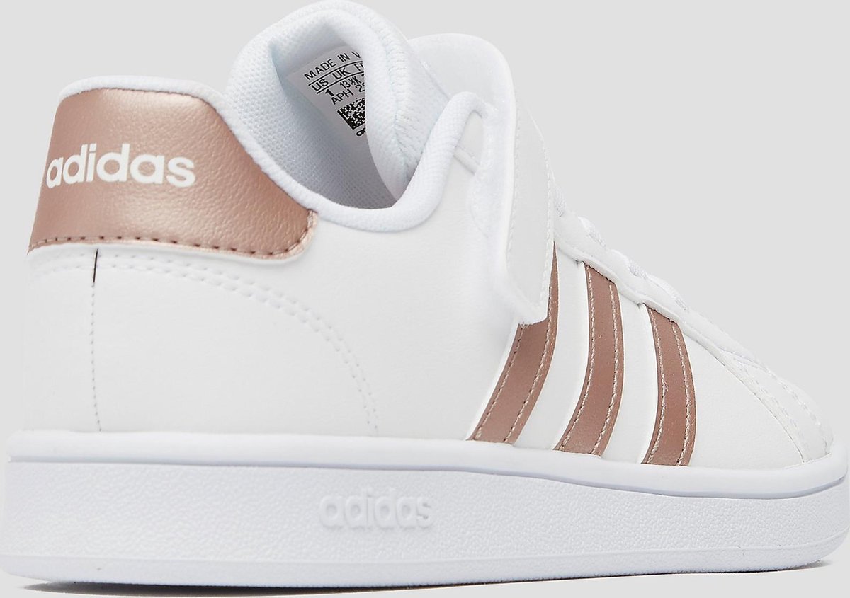 Adidas Grand Court Sneakers Wit/Goud Kinderen | bol.com