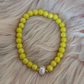 Armband - Pina Colada - 6mm - Elastisch - Natuursteen