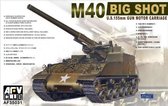 AFV-Club M40 Big Shot U.S. 155mm Gun Motor Carriage + Ammo by Mig lijm