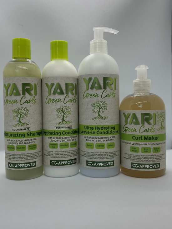 Yari Green Curls. Shampoo, Conditioner, Ultra Leave In, Curlmaker, Cg  Methode | Bol.Com
